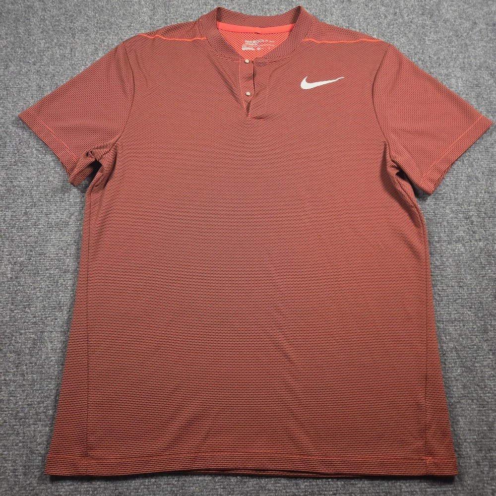 Nike Men's Dri-FIT MM Fly AeroReact Golf Polo 833153 852 Shirt Sz M Max Orange